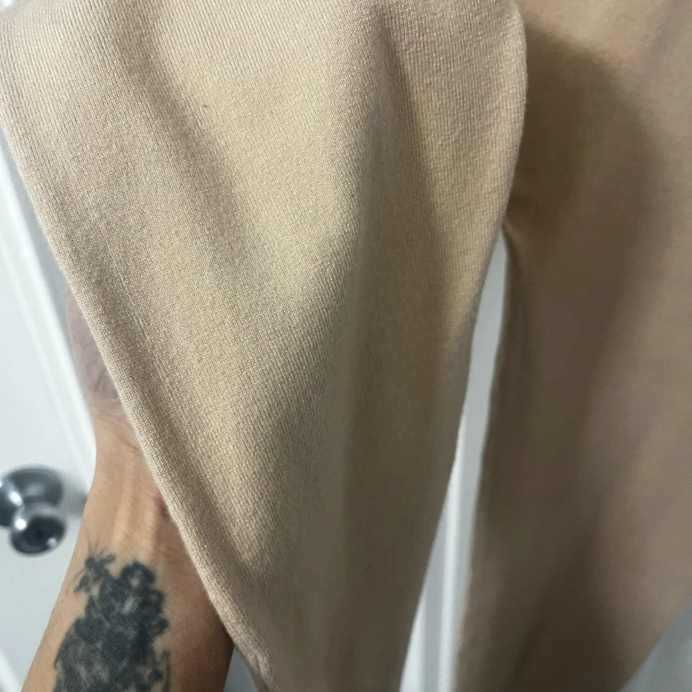 Zara Limited Edition NYC Ballet Knit Beige Stretch Jumpsuit - Picture 4 of 6